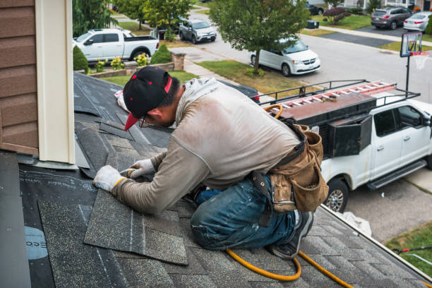 Professional Flat Roof Repair technician working in Dorchester Center, MA